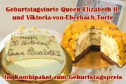 Viktoria-von-Eberbach und Geburtstagstorte Queen Elizabeth II. im Kombipaket
